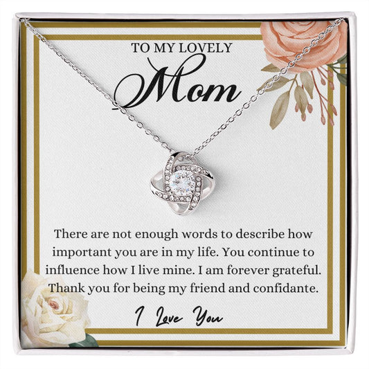 My Lovely Mom| My Friend - Love Knot Necklace