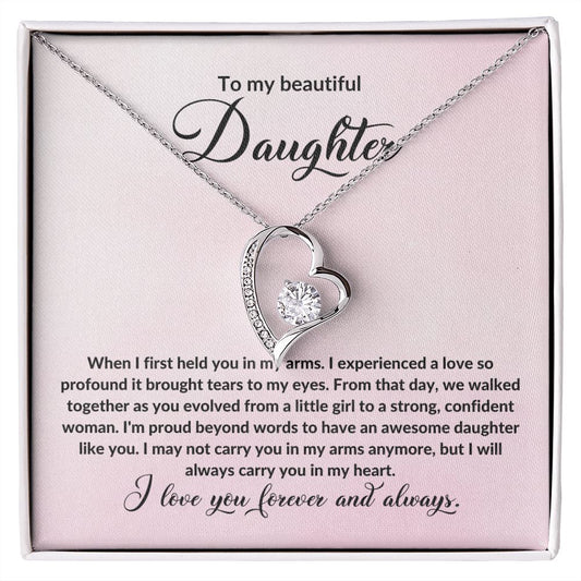 My Beautiful Daughter| In My Heart - Forever Love Necklace